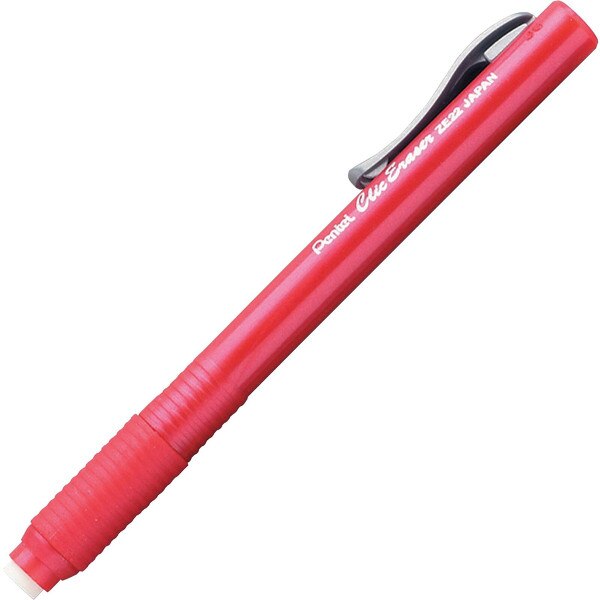 Pentel Clic Retractable Eraser - red